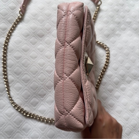 Kate Spade Quilted Pink Leather Crossbody Bag Gold Hardware (2014) - Well Used - Picture 7 of 12